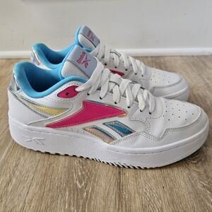 Mens Reebok ATR CHILL pink white blue teal basketball shoes size 8 [100200468]